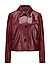 Lederjacke MSDalila in gerader Schnittführung - kirschrot