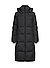 Daunenmantel MSNicoletta in edel mattiertem Nylon mit Leoprint-Futter - schwarz