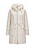 Kapuzenmantel zum Wenden MSKim aus gestricktem Kunstpelz - creme