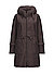 Kapuzenmantel zum Wenden MSKim aus gestricktem Kunstpelz - dunkelbraun