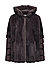 Jacke MSWega aus Doppleface Kunstpelz  mit Steppdetails - dunkelbraun