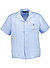 Kurzarmhemd, Classic Fit, Reines Leinen, sky - blau