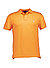 Polo-Shirt, Custom Slim Fit, Baumwoll-Piqué, orange - pastellorange
