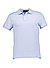 Polo-Shirt, Custom Slim Fit, Baumwoll-Piqué, hellblau - hellblau-rosa