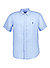 Kurzarmhemd, Custom Fit, Reines Leinen, hellblau - hellblau