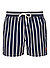 Badeshorts, Mikrofaser, navy-weiß gestreift - navy-weiß