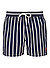 Badeshorts, Mikrofaser, navy-weiß gestreift - navy-weiß