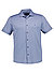 Kurzarmhemd, Modern Fit, Jersey, marine gemustert - marine