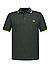 Polo-Shirt, Baumwoll-Piqué, dunkelgrün - dunkelgrün-gelb