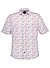 Kurzarmhemd, Regular Fit, Baumwolle, rot-blau floral - rot-blau