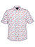 Kurzarmhemd, Regular Fit, Baumwolle, rot-blau floral - rot-blau