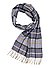 Schal, Reines Kaschmir, bleu kariert - blau