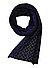 Schal, Woll-Mix, blau-schwarz gemustert - navy-schwarz