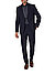 Anzug Huge, Slim Fit, Schurwoll-Stretch, dunkelblau meliert - dunkelblau