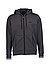 Sweatjacke, Baumwolle, dunkelgrau - dunkelgrau