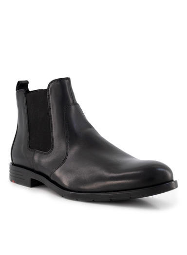 Chelsea Boots Eezy, Leder, schwarz
