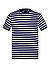T-Shirt, Custom Slim Fit, Baumwolle, navy-weiß gestreift - navy-weiß