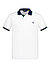 Polo-Shirt, Custom Slim Fit, Baumwoll-Piqué, weiß - weiß-navy