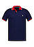 Polo-Shirt, Custom Slim Fit, Baumwoll-Piqué, navy - navy-rot