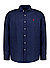 Hemd, Custom Fit, Reines Leinen, navy - navy