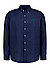 Hemd, Custom Fit, Reines Leinen, navy - navy
