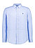 Hemd, Custom Fit, Reines Leinen, blau - blau