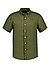Kurzarmhemd, Custom Fit, Reines Leinen, olivgrün - olivgrün