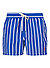 Badeshorts, Mikrofaser, blau-weiß gestreift - blau-weiß