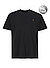 T-Shirt, Big&Tall, Baumwolle, schwarz - schwarz