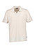 Polo-Shirt, Baumwolle-Leinen, ecru gestreift - ecru