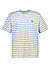 T-Shirt Tark, Baumwolle, blau-gelb gestreift - blau