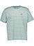 T-Shirt Tark, Baumwolle, grün-rosa gestreift - grün