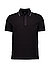 Zip-Polo, Baumwoll-Piquè, schwarz - schwarz