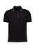 Zip-Polo, Baumwoll-Piquè, schwarz - schwarz