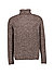 Rollkragenpullover, Merinowolle extrafein, braun meliert - braun