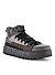 Schnürboots Antwerp, Leder-Mix, grau-schwarz - grau-schwarz
