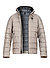 Daunenjacke, Mikrofaser wasserabweisend, grau - grau
