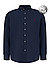 Hemd, Big&Tall, Reines Leinen, navy - navy