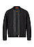 Lederjacke Johice, Lammvelours, schwarz - schwarz