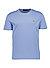 T-Shirt, Custom Slim Fit, Baumwolle, azurblau - azurblau