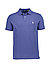 Polo-Shirt, Custom Slim Fit, Baumwoll-Piqué, blau - blau-weiß