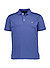 Polo-Shirt, Custom Slim Fit, Baumwoll-Jersey, azurblau - azurblau