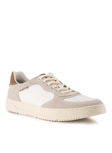Sneaker, Leder, weiß-greige