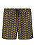 Badeshorts, Mikrofaser-Stretch, grün-braun gemustert - grün-braun