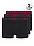 Trunks, Baumwoll-Stretch, schwarz-rot - schwarz-rot