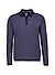 Polo-Shirt Paros, Baumwoll-Strick, dunkelblau-weiß gemustert - dunkelblau