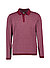 Polo-Shirt Paros, Baumwoll-Strick, weinrot-weiß gemustert - velvet