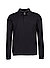 Polo-Shirt Paros, Baumwoll-Strick, schwarz - schwarz