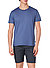 T-Shirt, Bio Baumwolle, blau - blau