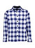 Overshirt, Baumwoll-Jersey, blau kariert - blau